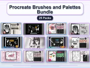 procreate brushes and palettes bundle 25 packs collage 69583ae5 1779180893
