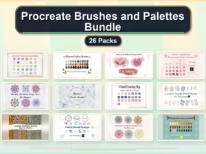 procreate brushes and palettes bundle 26 packs collage 93acd44d 1779182085