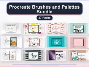 procreate brushes and palettes bundle 27 packs collage 98e15452 1779182451