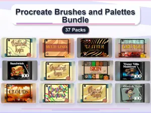 procreate brushes and palettes bundle 37 packs collage e1b8b3e3 1779181430
