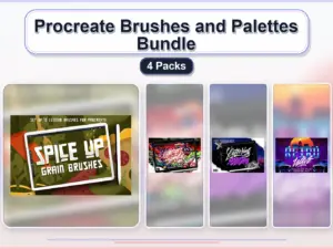 procreate brushes and palettes bundle 4 packs collage 9c48e1cc 1779182569