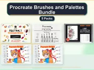 procreate brushes and palettes bundle 5 packs collage b324b969 1779180597