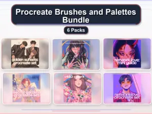 procreate brushes and palettes bundle 6 packs collage 1ea8b78e 1779183372