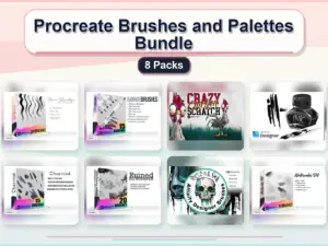 procreate brushes and palettes bundle 8 packs collage 4637f1e1 1779180671