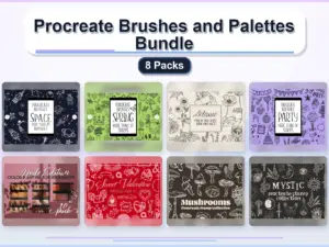 procreate brushes and palettes bundle 8 packs collage f2be0332 1779181196