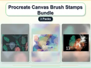 procreate canvas brush stamps bundle 3 packs collage 51990805 1779182778