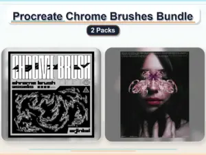 procreate chrome brushes bundle 2 packs collage e25acbac 1779182153