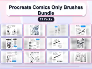 procreate comics only brushes bundle 13 packs collage 49050aa4 1779182216