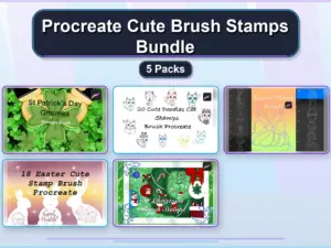 procreate cute brush stamps bundle 5 packs collage 757486df 1779182583