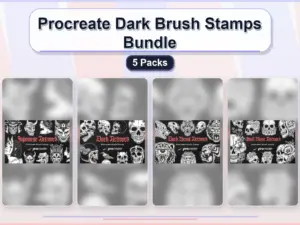 procreate dark brush stamps bundle 5 packs collage f8f4d6e8 1779181395