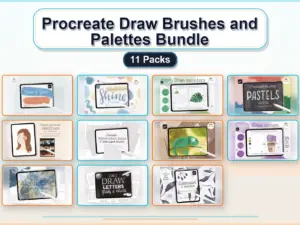 procreate draw brushes and palettes bundle 11 packs collage f01caadb 1779183532