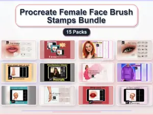 procreate female face brush stamps bundle 15 packs collage ce178e9e 1779182311