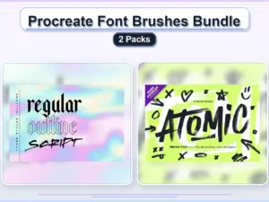 procreate font brushes bundle 2 packs collage c67351a7 1779181646