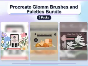 procreate glomm brushes and palettes bundle 3 packs collage f85a1138 1779181055