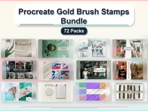 procreate gold brush stamps bundle 72 packs collage 453239a9 1779181287
