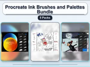 procreate ink brushes and palettes bundle 5 packs collage e916850a 1779182986