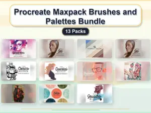 procreate maxpack brushes and palettes bundle 13 packs collage c48df385 1779183650