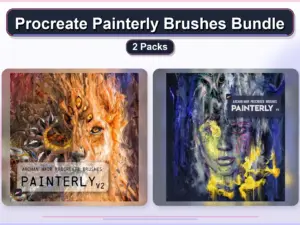 procreate painterly brushes bundle 2 packs collage 030a85ce 1779182148