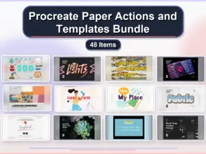 procreate paper actions and templates bundle 48 items collage 3e47c756 1779181898