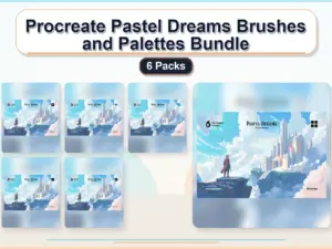 procreate pastel dreams brushes and palettes bundle 6 pack collage 23b180db 1779182363
