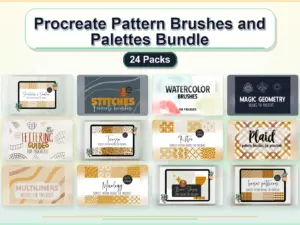 procreate pattern brushes and palettes bundle 24 packs collage 5d90588c 1779182624