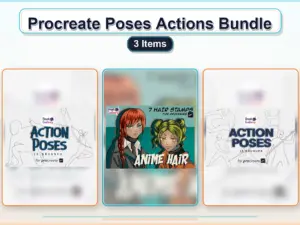 procreate poses actions bundle 3 items collage 4c3cd377 1779182379