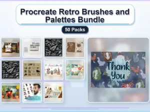 procreate retro brushes and palettes bundle 50 packs collage f66a3faf 1779181204