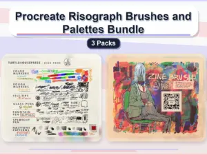 procreate risograph brushes and palettes bundle 3 packs collage f520fdde 1779181843