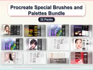 procreate special brushes and palettes bundle 32 packs collage 3e91a169 1779181471