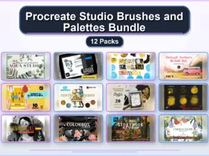 procreate studio brushes and palettes bundle 12 packs collage 37b414a4 1779180979