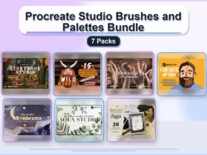 procreate studio brushes and palettes bundle 7 packs collage a96c4552 1779182826