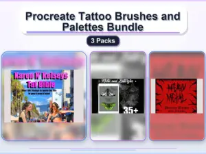 procreate tattoo brushes and palettes bundle 3 packs collage 22f79399 1779182314