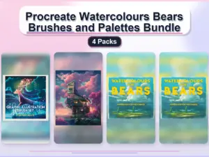 procreate watercolours bears brushes and palettes bundle 4 collage a5ce3fe8 1779182135