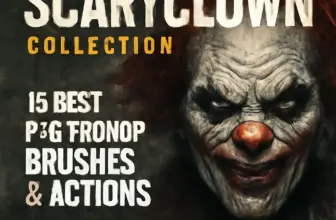 scaryclown collection 15 best photoshop brushes actions for 317