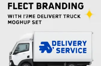 showcase your fleet branding with this delivery truck mockup 1228