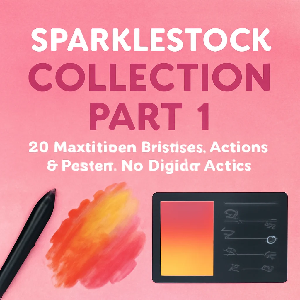 SparkleStock Collection Part 1: 20 Must-Have Brushes, Actions & Presets for Digital Artists 🎨