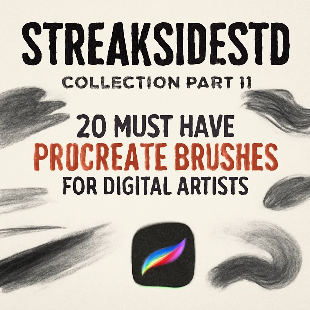 StreaksideStd Collection Part 1: 20 Must-Have Procreate Brushes for Digital Artists 🎨