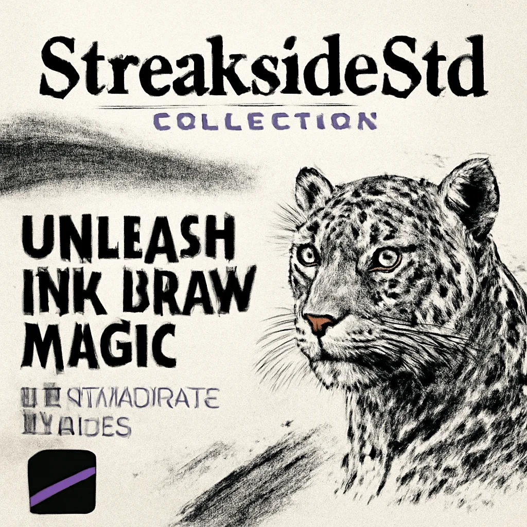 StreaksideStd Collection Part 2: Unleash Ink Draw Magic with Procreate Brushes