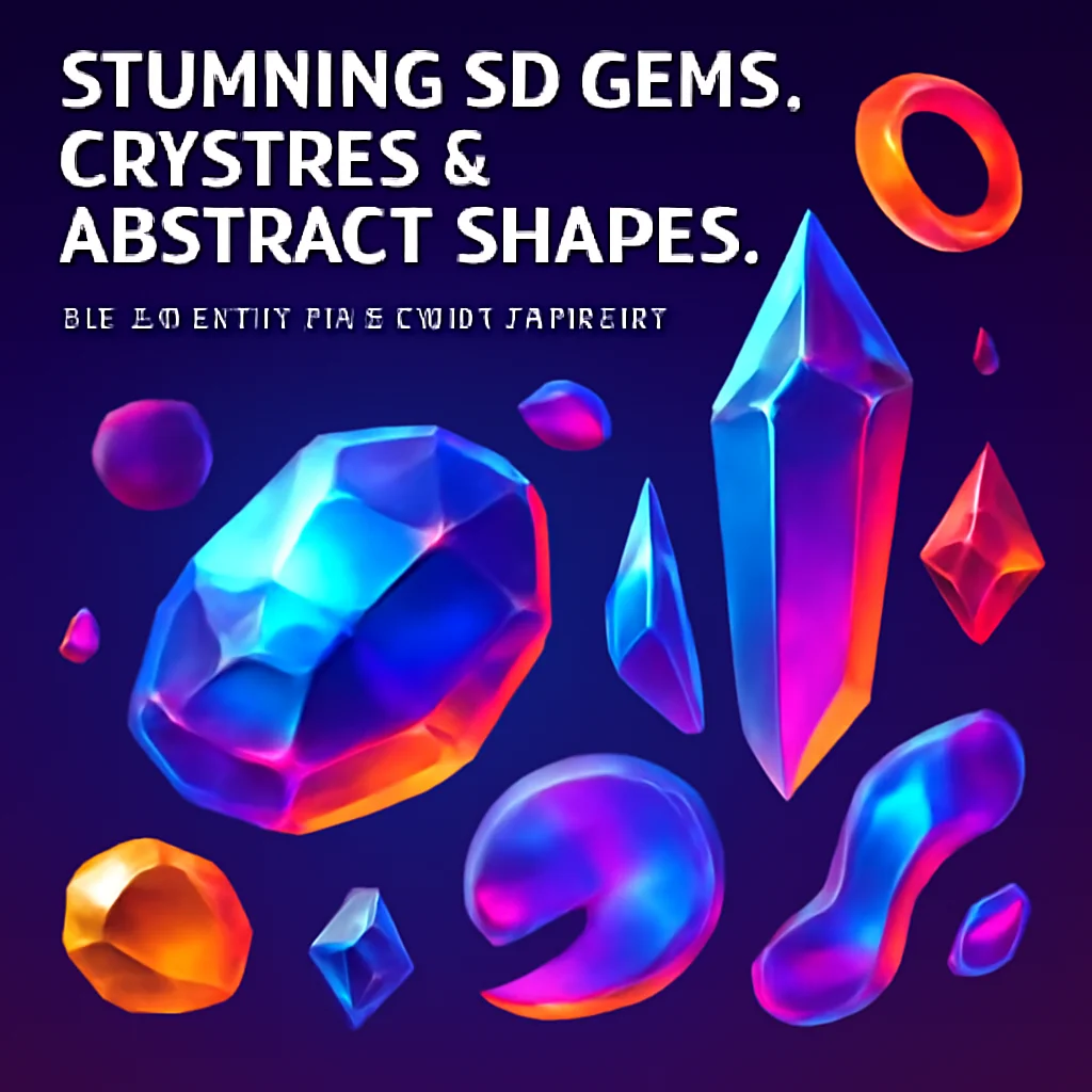 Stunning 3D Gems, Crystals & Abstract Shapes by andrewpixel: A Digital Art Treasure Trove 🎨✨ 1 stunning 3d gems crystals abstract shapes by andrewpixel a 425