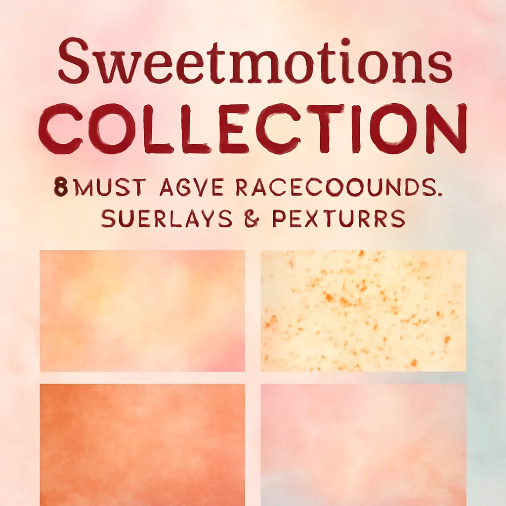 Sweetmotions Collection Part 1: 20 Must-Have Textures & Overlays for Digital Artists 🎨✨