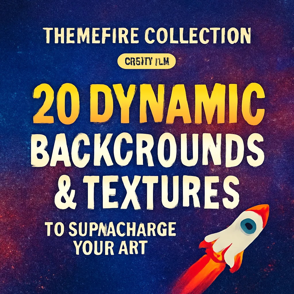 Themefire Collection Part 3: 20 Dynamic Backgrounds & Textures to Supercharge Your Art 🚀