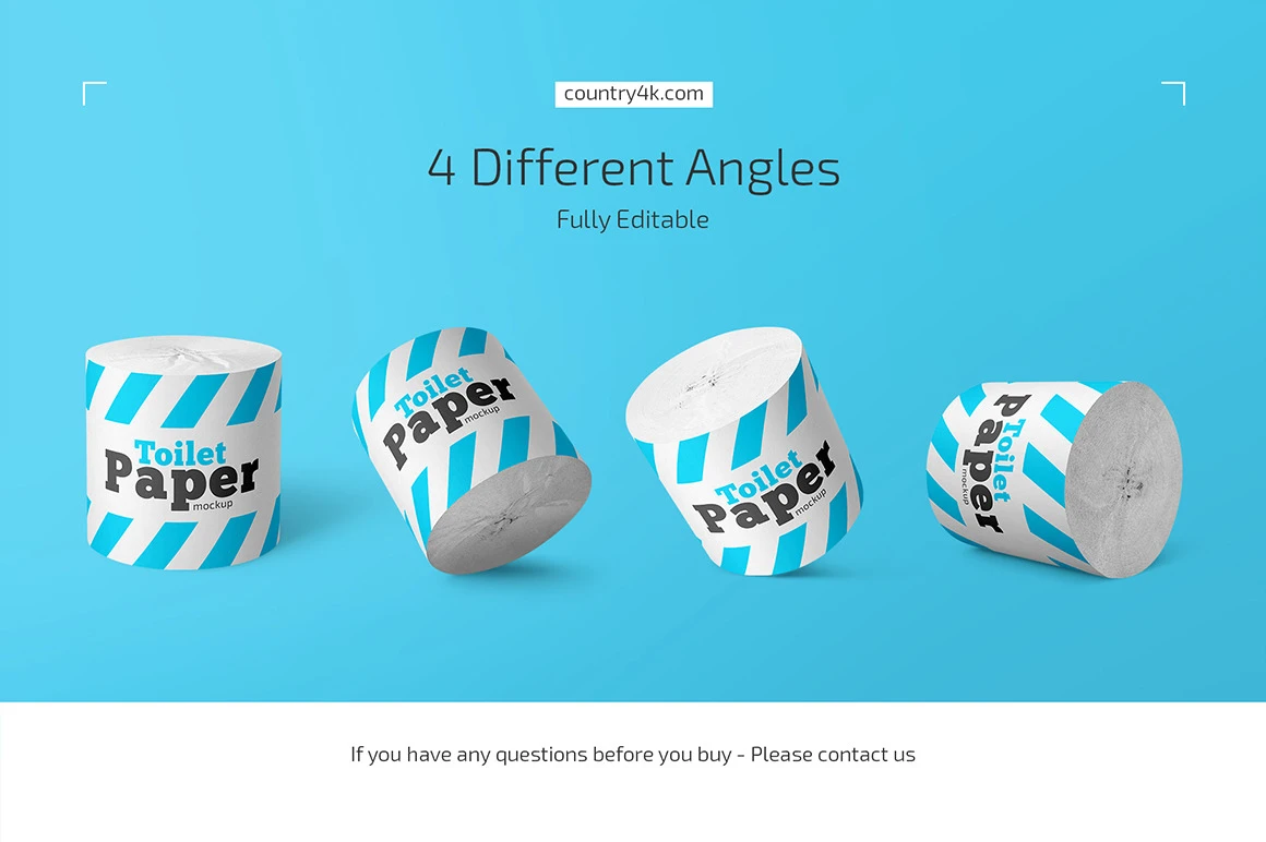 Toilet Paper Roll Mockup Set 11 toilet paper roll mockup set5