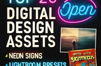 top 20 digital design assets neon signs lightroom presets v 564