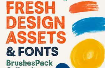 top 20 fresh design assets fonts brushespack collection par 619