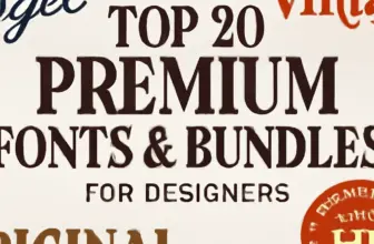 top 20 premium fonts bundles for designers brushespack coll 672