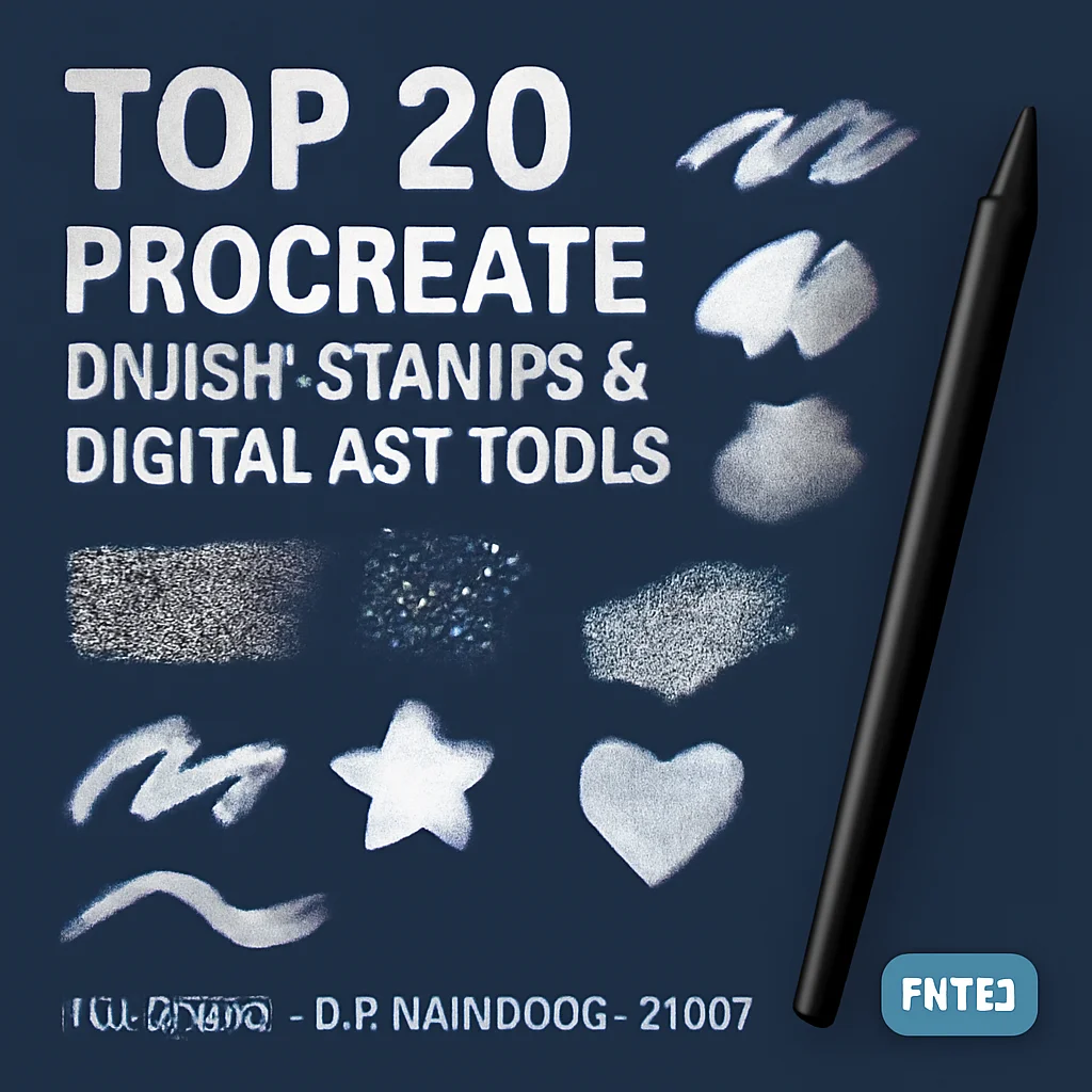 Top 20 Procreate Brush Stamps & Digital Art Tools by nanodog-shop (Part 2)