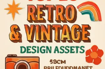 top 20 retro vintage design assets from pixelbuddhanet 1365