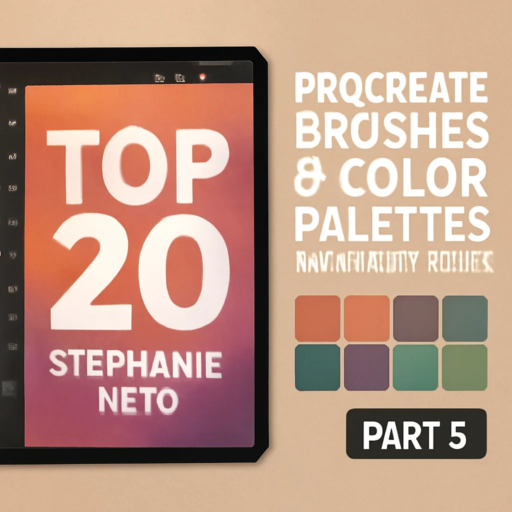 Top 20 Stephanie-Neto Procreate Brushes & Color Palettes for Digital Artists (Part 5)
