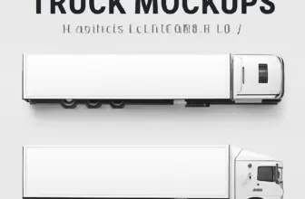 top view side view truck mockups hayrudin collection part 2 1071