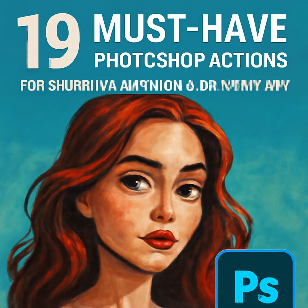 U_Design Collection Part 3: 19 Must-Have Photoshop Actions for Stunning Cartoon & Oil Paint Art 🎨